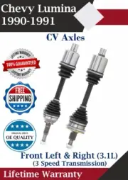 New OE Front CV Axles For 1990-1991 Chevy Lumina 3.1L 3 Speed Trans. Lifetime W. (for: Chevrolet)
