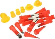 Gadpiparty 1 Set Reusable Caulking Tool with Nozzles Protective Covers Base for Grout Sealing and Home Repair for DIY Projects Kitchens Bathrooms Outdoors