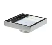 Tile Insert Square Tile Drain 4.25" x 4.25" Stainless Steel