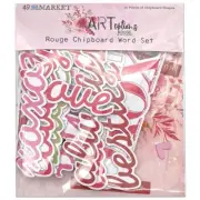ARToptions Rouge Chipboard Words - 49 and Market