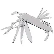 Multipurpose 11 Function S Steel Army Style Pocket Knife Multi Tool Silve
