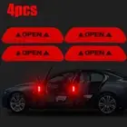 4x Red Reflective Strip Door Handle Safety Warning Tape Sticker Car Accessories