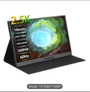 Portable 16" 2.5K IPS LCD Monitor, 2560x1600 Resolution 100% sRGB Color Gamut