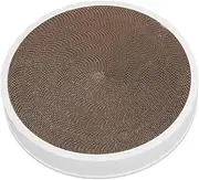 EXAOMBLE Round Cat Scratcher Bowl Reversible Cat Scratching Board with Durable Corrugated Cardboard Multifunctional Lounger Encourages Exercise and Easy Assembly