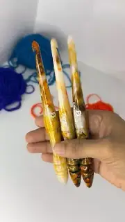 Jupiter Resin Crochet Hook Set Custom Ergonomic Resin Crochet Hooks