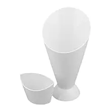 French Fry and Sauce Holder | 2 in 1 French Fry Cone Dipping Cup - Hot French Fries Container Portable Finger Food Cones Divided for Family Hotel Cafe Dessert Shop
