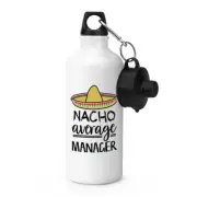 Nacho Average Manager Sports Water Bottle Worlds Best Boss Funny Awesome