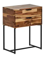 [Cooper & Co] Soho Acacia Wood Bedside Table in Brown