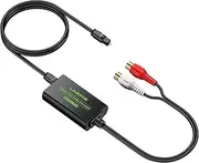 LiNKFOR 192kHz DAC Converter SPDIF to RCA Male to Female Digital Optical SPDIF Toslink to Analog Stereo Audio RCA Audio Adapter with Optical Cable for HDTV Blu Ray DVD Amps TV Box Game Console