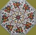 Pietra Dura Art Dining Table Top Marble Reception table for School and Office