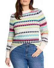 Nic+Zoe Plus Waffle Stitch Sweater