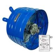 Gable Mount Attic Fan 120V 1945-CFM 2-Speed Built-In Thermostat Galvanized Steel