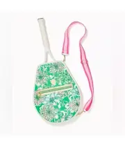NEW Lilly Pulitzer Tennis Racket Cover Spearmint Blossom Views