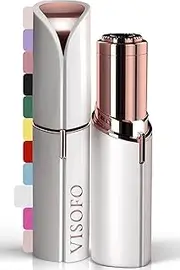 Facial Hair Removal for Women - Electric Razor Device, Small Dermaplaning Remover Tools Finishing Epilator Trimmer Flawless Face Dermaplane Shavers Beauty Gadgets Accessories by VISOFO (Coral)