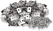 100 PCS Fence Wire Fence Clips Agricultural Fencing Mounting Clips Silver Screw Wire with Screws