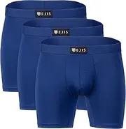[Ejis] Regular Men's Boxer Briefs w/Comfort Pouch, Anti-Odor Silver, Micro Modal Underwear, Multi-Pack, (3 Pack)