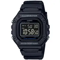 在飛比找PChome24h購物優惠-【CASIO 卡西歐】方形潮流簡約數位電子腕錶/黑(W-21