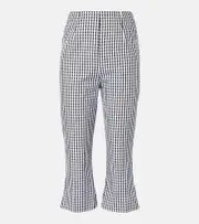 [Faithfull] Faithfull Gingham cotton poplin capri pants AU 12 black