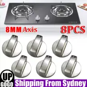 8PCS Gas Stove Knobs Home Kitchen Cooker Oven Cooktop Metal Switch Control Tool