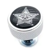 Custom Chrome Billet "Sheriff" Knurled Bolt for Harley Mounting Seat to Fender