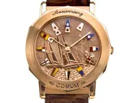 在飛比找Yahoo!奇摩拍賣優惠-Corum 崑崙海軍上將系列18K玫瑰金男用腕錶
