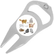 Watercolor Cats Golf Ball Marker Divot Repair Tool Bottle Opener