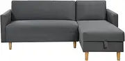 Foret 3 Seater Storage Sofa Bed Lounge Corner Couch Furniture Ottoman Chaise