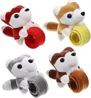 FELTECHELECTR 4pcs Plush Doll Bracelet Dogs Cute Stuffed Pascal Plushies Bracelets Huggable Stuffed Animal Slap Bracelet Stuffed Animal Animal Slap Band Goodie Bags