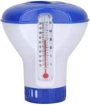 Diameter Floating Chlorine & Bromine Chemical Dispenser with 120° F Thermometer- 5" Diameter, Spa, Hot Tub, Small Pool, Holds Tablets - Adjustable Chemical Delivery