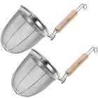 2 Pcs Pasta Blanching Basket Straining Basket Pasta Boil Basket