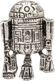 [A N KINGPiiN] AN KINGPiiN Lapel Pin for Men R2-D2 Badge Silver Brooch Suit Stud, Shirt Studs Men's Accessories