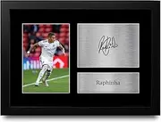 HWC Trading FR A4 Raphinha Leeds United Gifts Printed Signed Autograph Picture for Football Fans and Supporters - A4 Framed