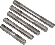 1/3/5pcs M4 SUS304 Double End Studs Clamping Type Headless Stud Bolt Screw Rod Tooth Stick Dual Head Threaded Bar(5Pcs M4x70)
