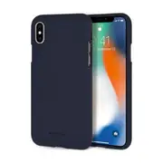 iPhone XS Compatible Case Cover With Soft Feeling Jelly Silicon - Navy