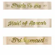 Pink With Gold Bride To Be Rose Gold Team Bride Hens Party Sash Sashes Girls Do Night Bachelorette Letter A