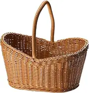 STARTIST Woven Storage Basket, Picnic Baskets with Handles,Hand Woven,Carry Handle,with Handle Storage Bag Plant Pot Toiletries