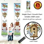 Growth Height Chart with Bird Houses Nest Homes for Kids Bedroom