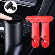 Car Trash Can with Lid,Includes 2 Pack Car Safety Hammer&30 Additional Trash Bag