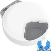 Auto Wet Food Cat Feeder, Automatic Refrigerated Wet Foods Feederb4 Meal Timed Fresh Foods Dispenser with 2 Ice Packs Small Pet Feeders for Kitty Puppy Automatic Cat Dog Food Bowl