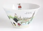 Peanuts 889547 Snoopy World Travel London Multi-Bowl Diameter Approximately 6.3 inches (16 cm) x Height Approx. 3.5 inches (9 cm), Microwave and Dishwasher Safe, Made in Japan