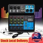 5 Channels Bluetooth Audio Mixer Sound Mixing Console USB Record DJ Mixer Black