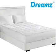 Dreamz Bamboo Pillowtop Mattress Topper Protector Waterproof Cool Cover Single