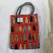 Kristine Acessories Bag Red With Cat Print