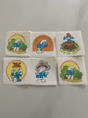 Vintage Smurf Smurfs Stickers Lot Of 6, 1983, 1984, Thank You For Not Smoking