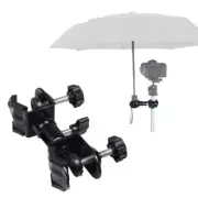Double Headed U-clamp Camera Tripod Umbrella Fixing Clip Mount Stand Waterproof