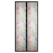 Magic Screen Hands Free Magnetic Door Heavy Duty Mesh Colorful Butterfly Design
