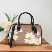 NWT Coach Rowan Satchel Bag In Signature Canvas With Floral Print