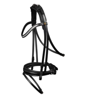 Premium Croc Patent English Snaffle Bridle/Blk/Mult Sizes; Stunning