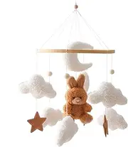 Crib Mobile for Girls,Bedroom Hangable Baby Mobile | Cartoon Toddler Bassinet Bunny Pendant Toys for Home, Kids Room, Bedroom