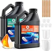 ISTOYO Epoxy Resin Kit, 1 Gallon/4L Resin Epoxy Set, Crystal Clear Resin with Hardener 1:1, No Bubbles Resin Supplies for Art Casting, Cast Coating Wood, Jewelry Making